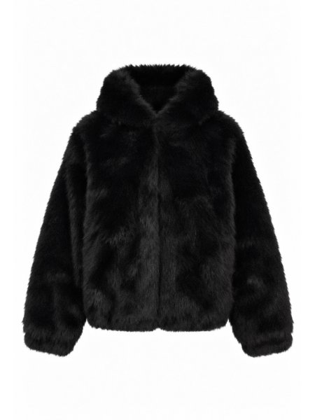 画像1: BREATH / faux fur zip hoodie 　　 (1)