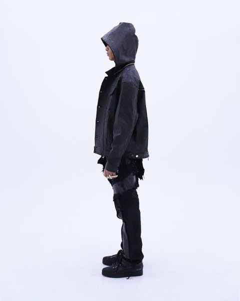 画像4: LAST NEST / hard coating cross bomber jacket  (4)