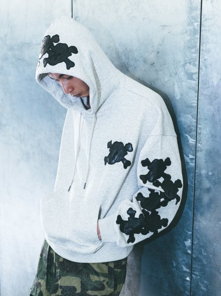 画像4: BREATH / grill&tan&bone patch hoodie  (4)