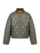 画像1: BREATH / faux leather quilting down jacket  (1)