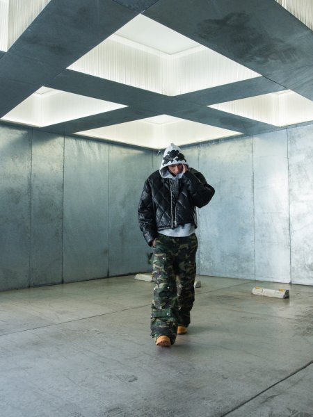 画像4: BREATH / faux leather quilting down jacket  (4)