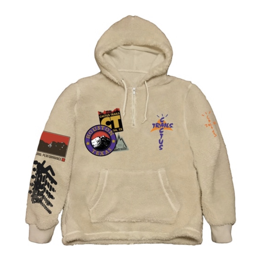 Travis Scott Cactus Trails Half Zip Sherpa Hoodie Othello Kumamoto