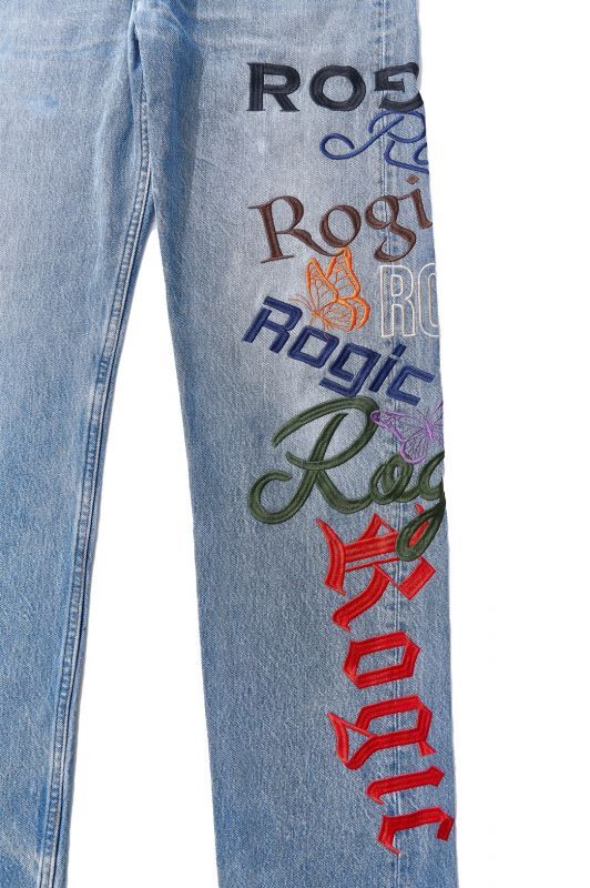 ROGIC × STUDIO / embroidery denim pants   OTHELLO KUMAMOTO