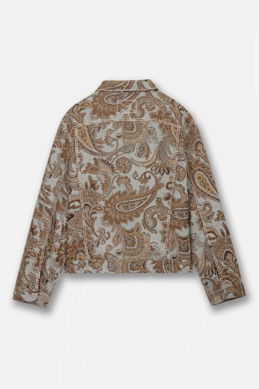 【MLVINCE】paisley jacquard trucker jacket