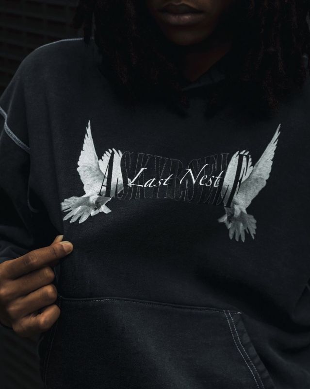 LAST NEST × ASKYURSELF / doves hoodie - OTHELLO KUMAMOTO